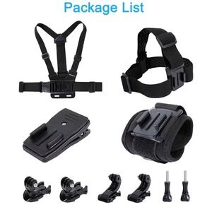 GoPro Action Camera Mount Kit Chest Head Backpack Wrist Strap Holder Accessories